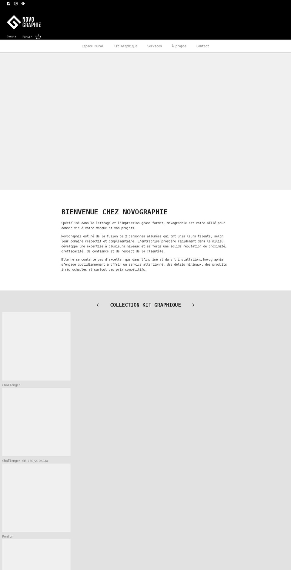 novographie.com shopify website screenshot