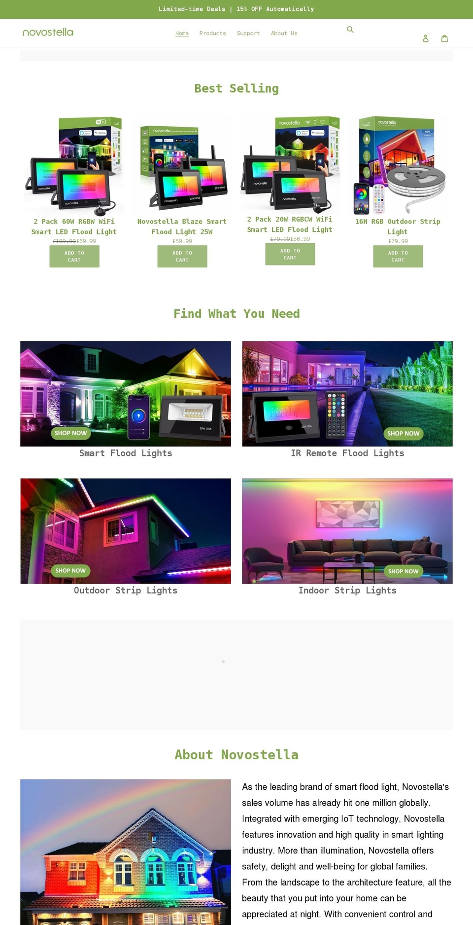 novostella.uk shopify website screenshot