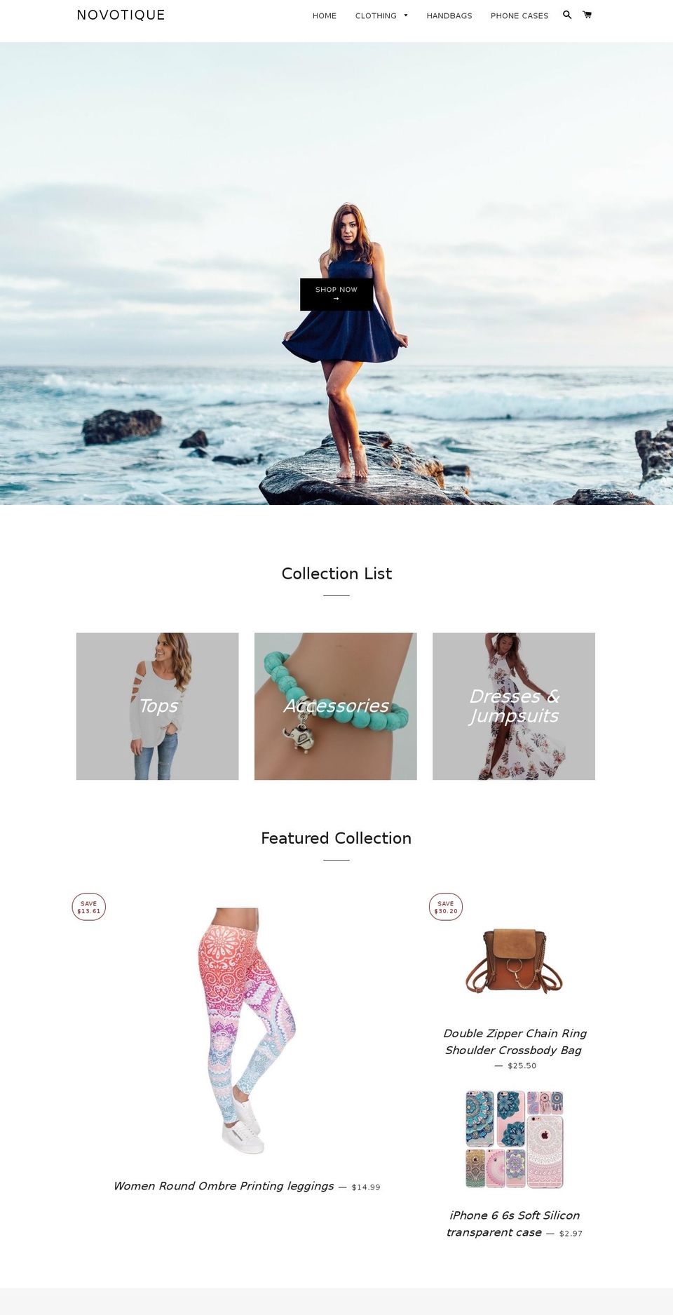 novotique.com — Shopify storefront screenshot