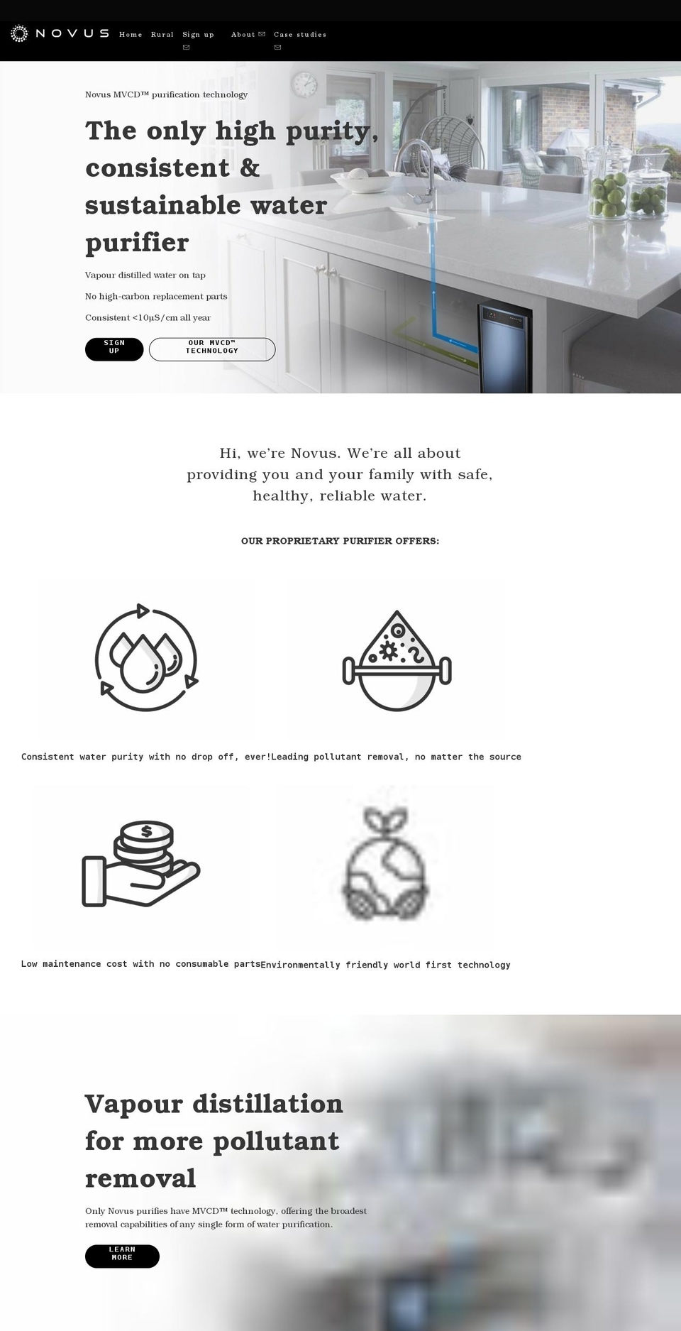 novusdesigns.com shopify website screenshot