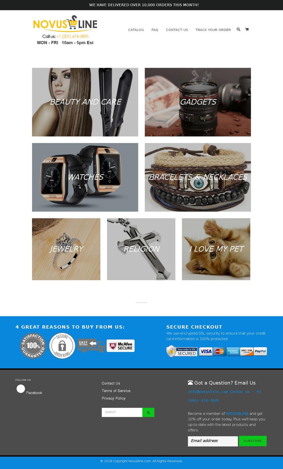novusline.com — Shopify storefront screenshot