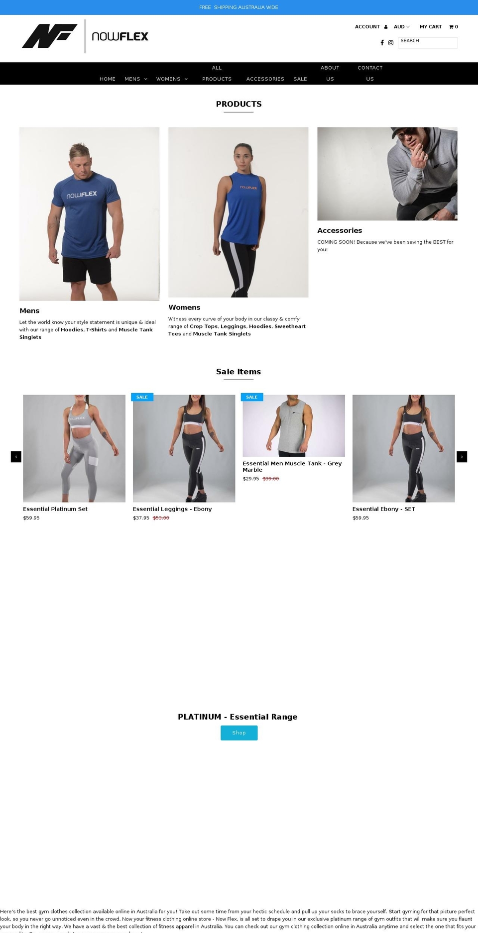 now-flex.com — Shopify storefront screenshot