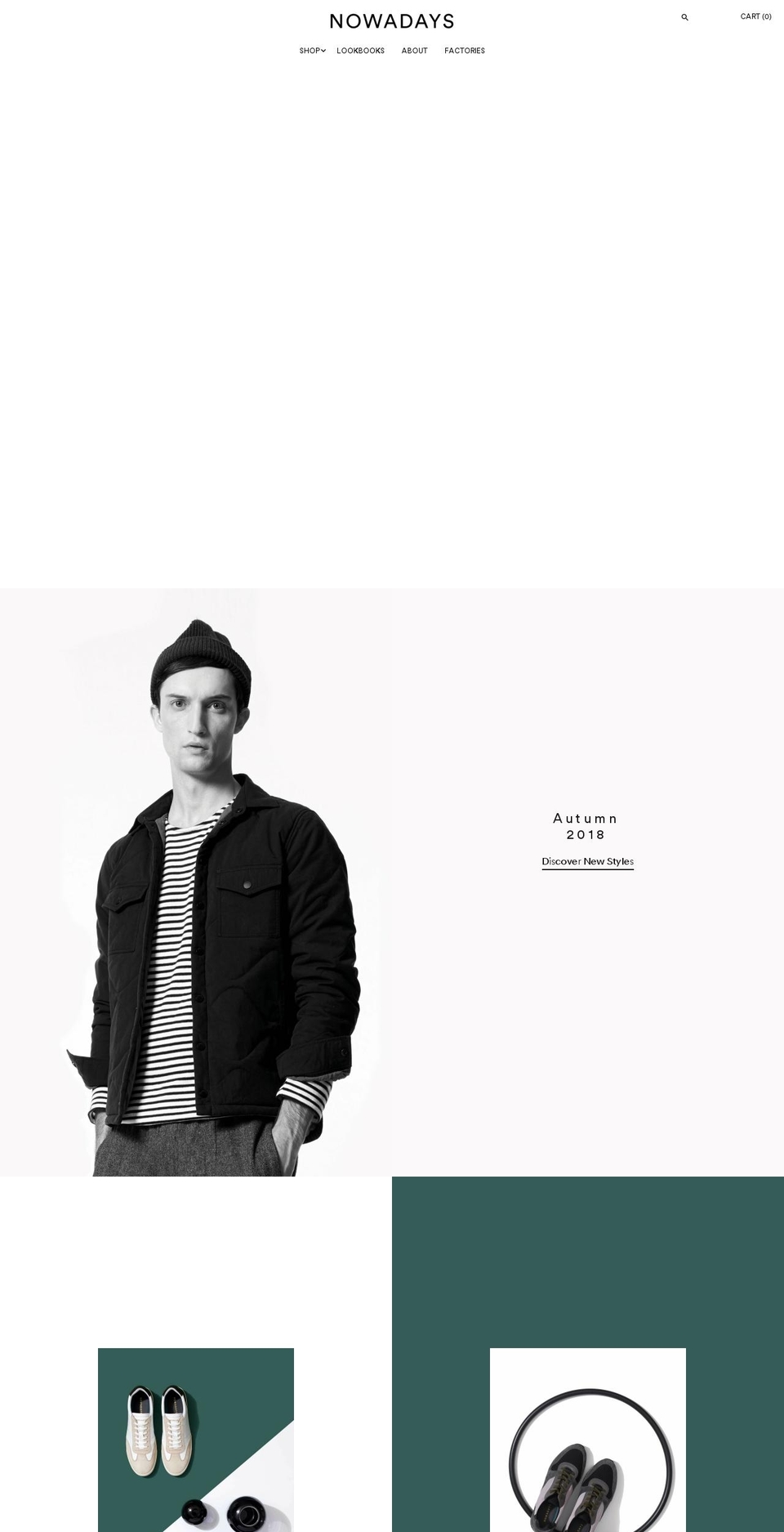 nowadays-shop.com shopify website screenshot