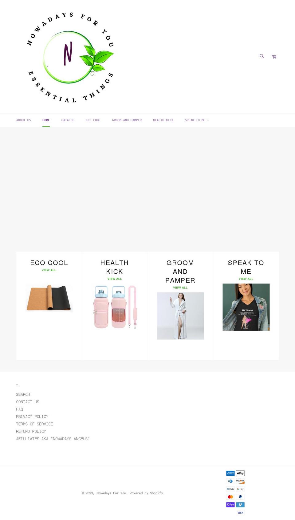nowadaysforyou.com shopify website screenshot