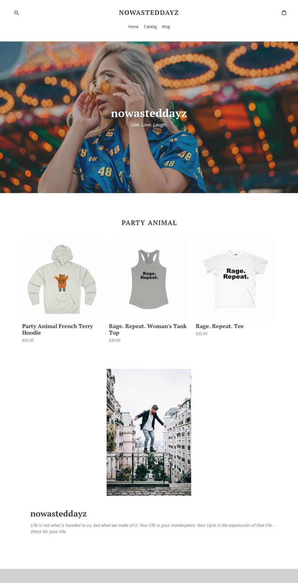 nowasteddayz.shop shopify website screenshot