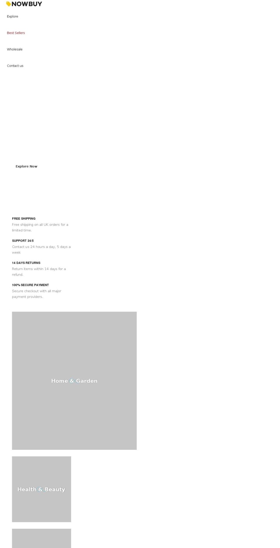 nowbuy.co.uk shopify website screenshot