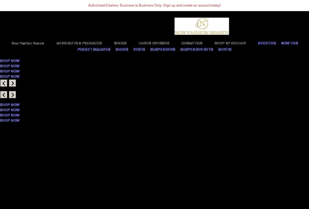 nowfashionbrands.com shopify website screenshot