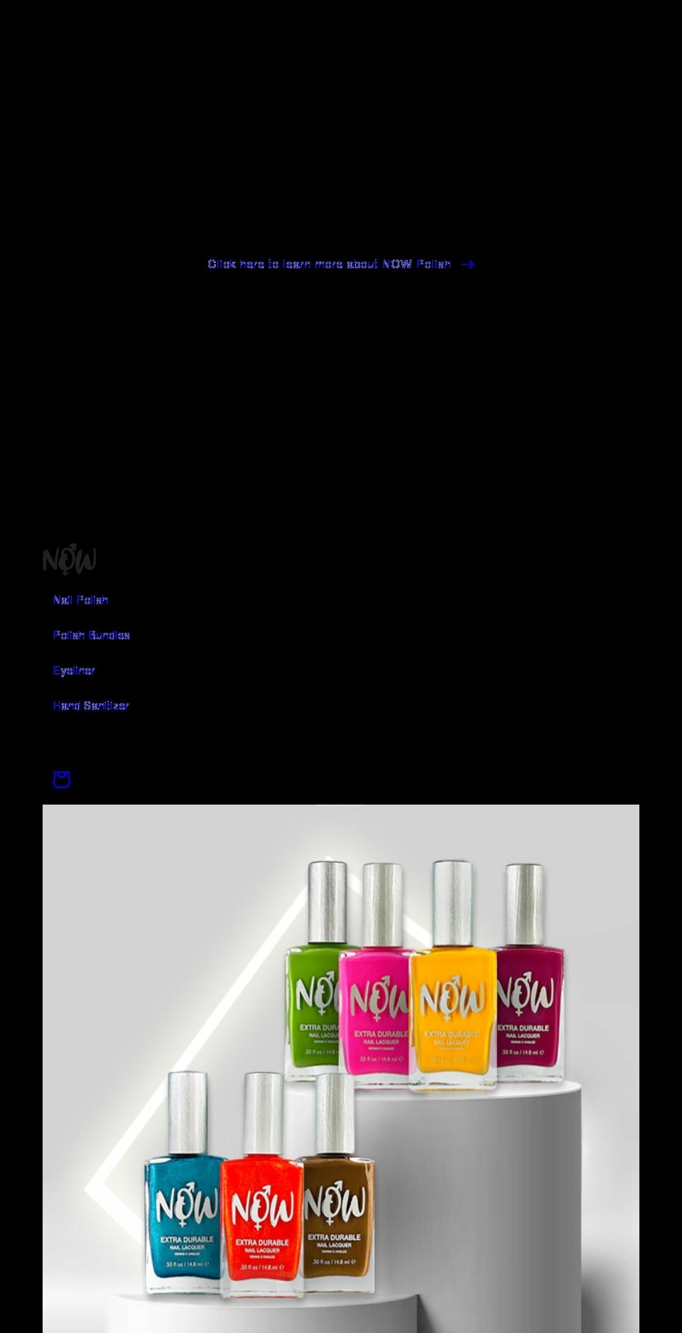 nownailpolish.com shopify website screenshot