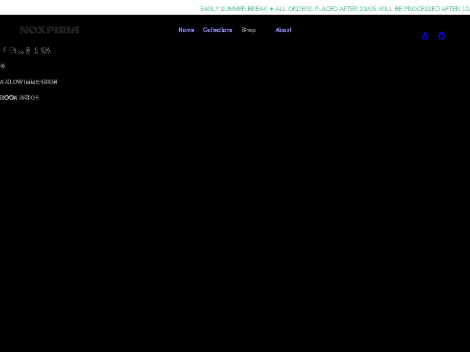 noxpiria.com shopify website screenshot
