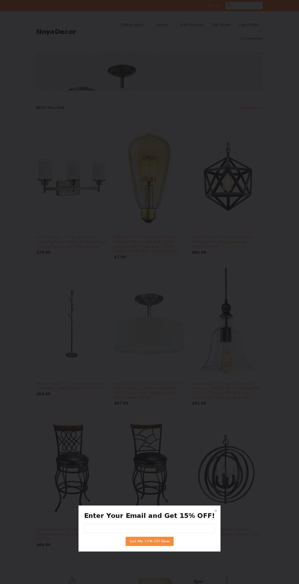 noyadecor.com shopify website screenshot