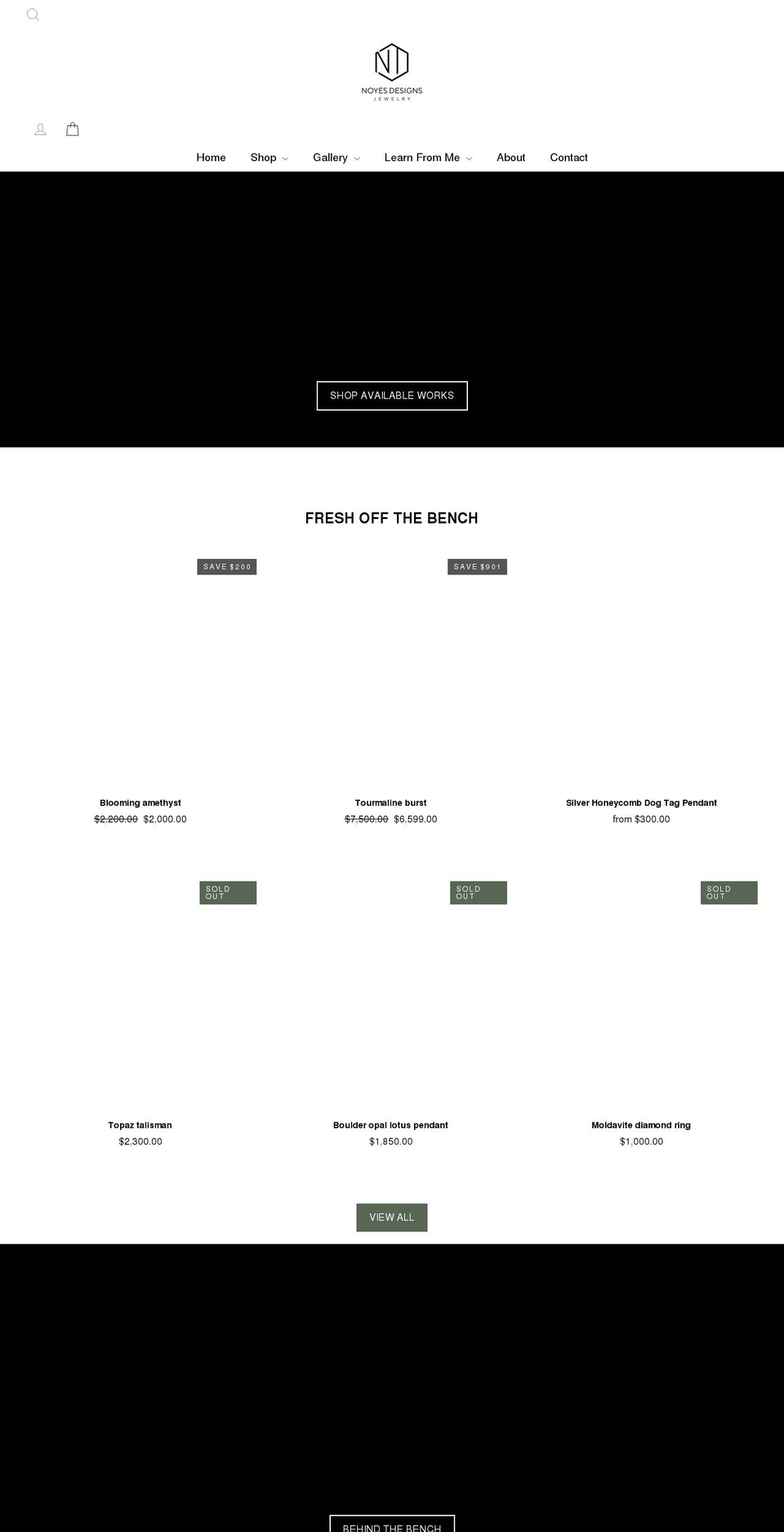noyesdesigns.com shopify website screenshot
