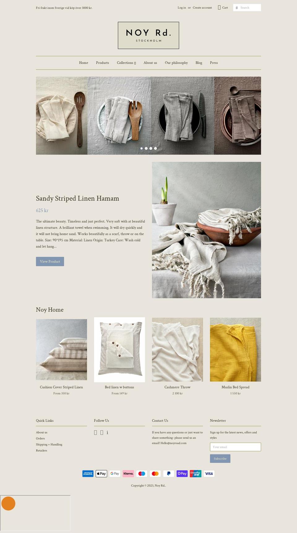 noyroad.com shopify website screenshot