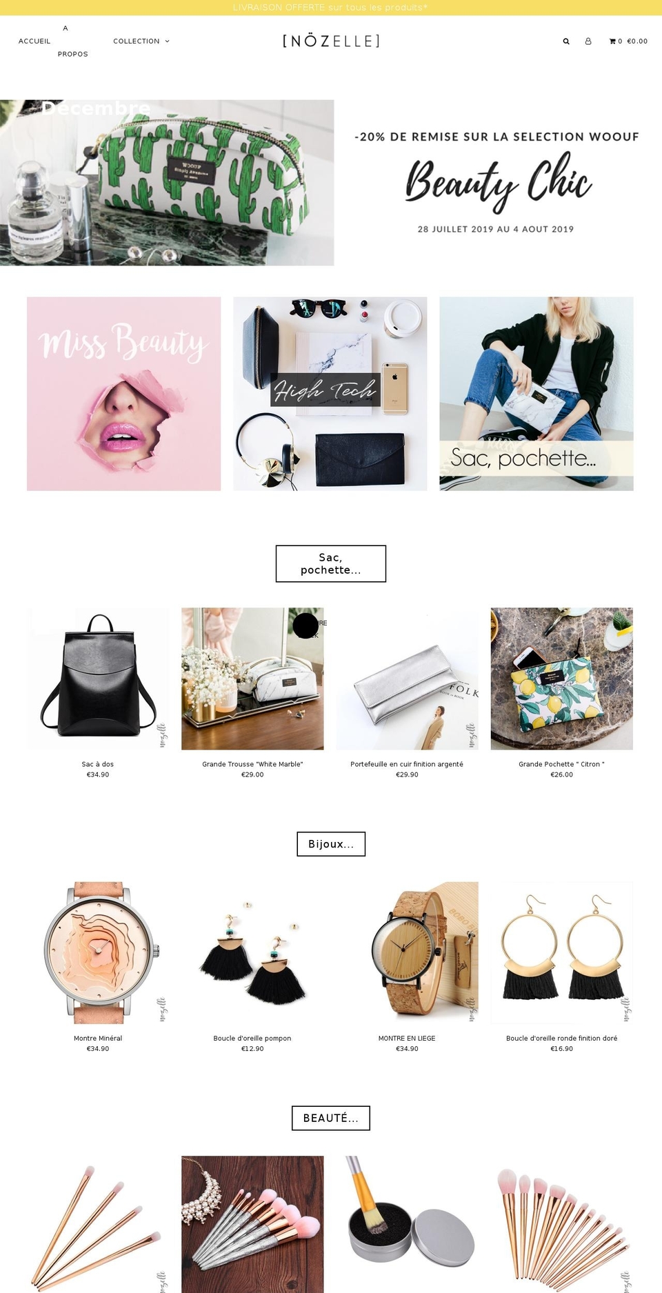 nozelle.com — Shopify storefront screenshot