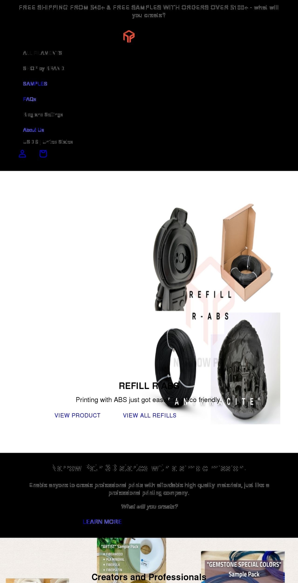 np3dp.com shopify website screenshot