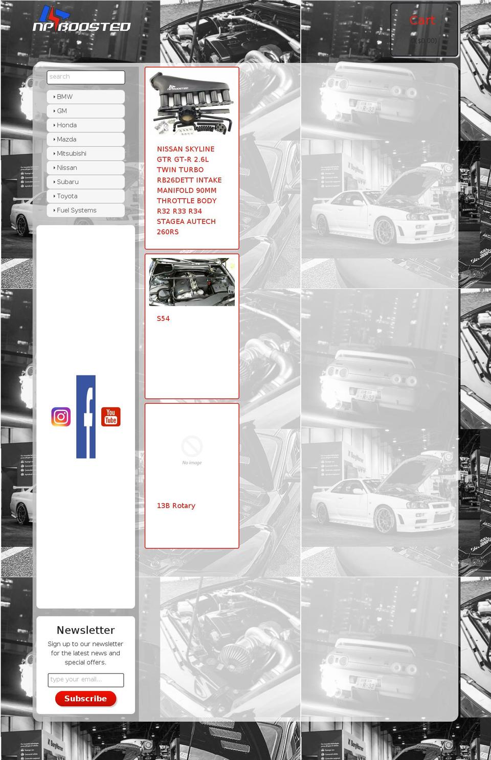 npboosted.com shopify website screenshot