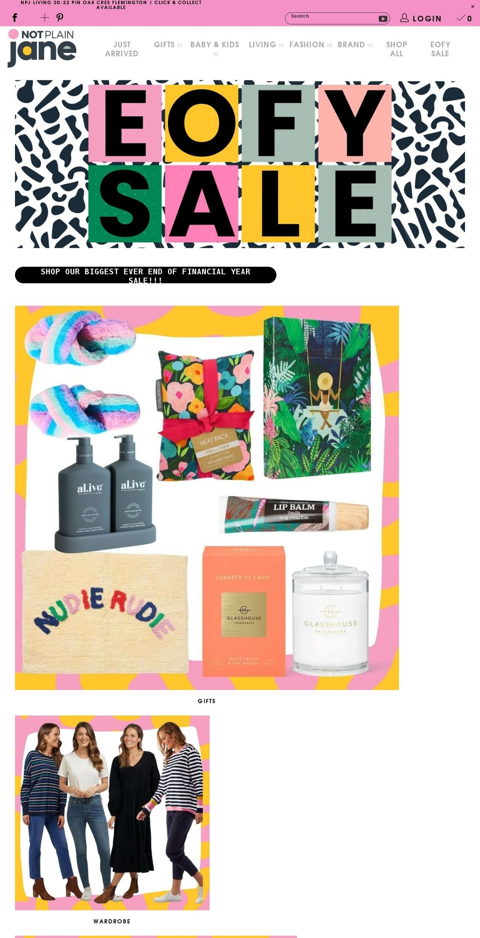 npjliving.com.au shopify website screenshot