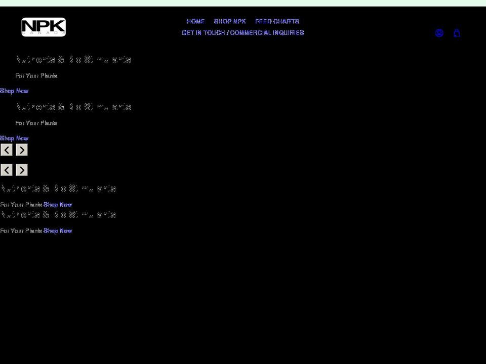 npkraw.com shopify website screenshot