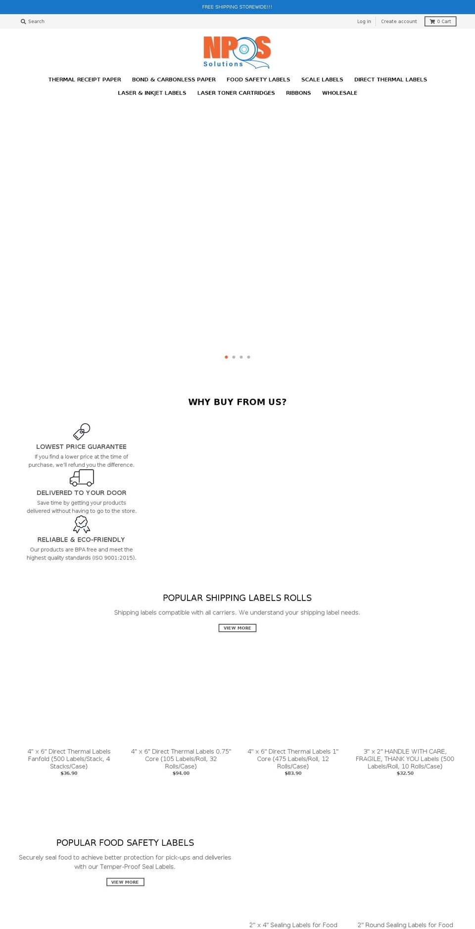 npos-solutions.com shopify website screenshot