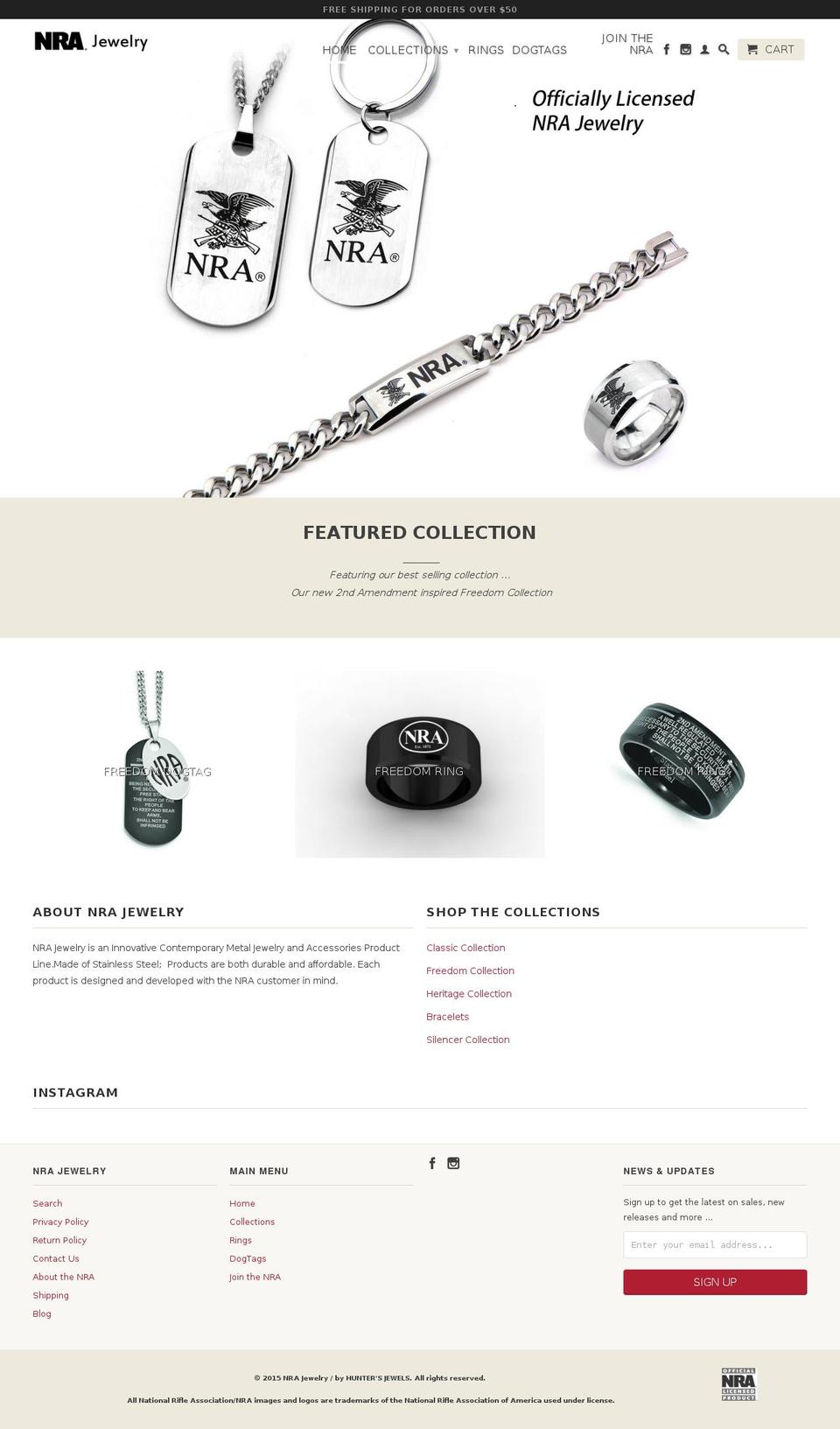 nrajewelry.com shopify website screenshot