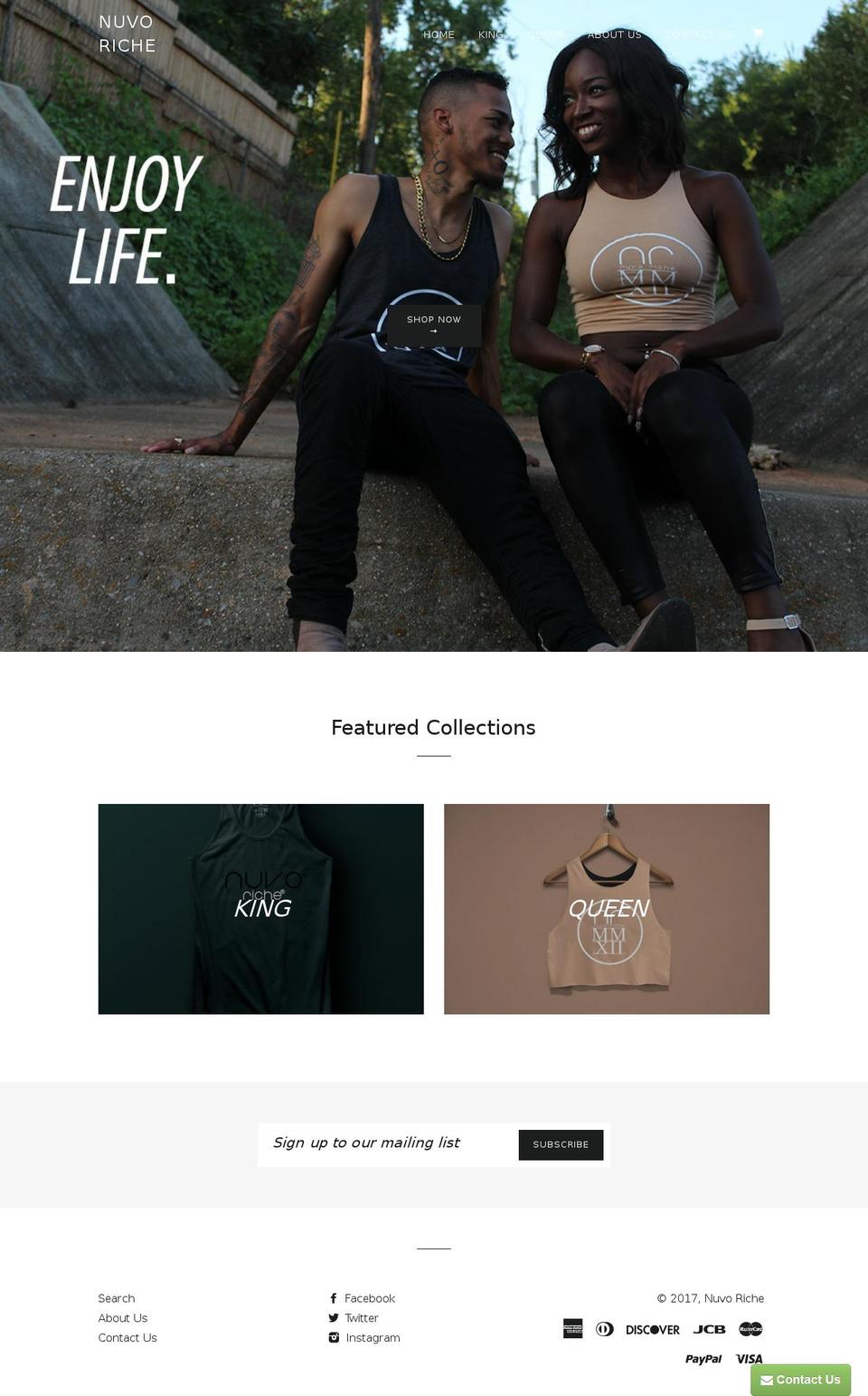 nrapparel.com shopify website screenshot