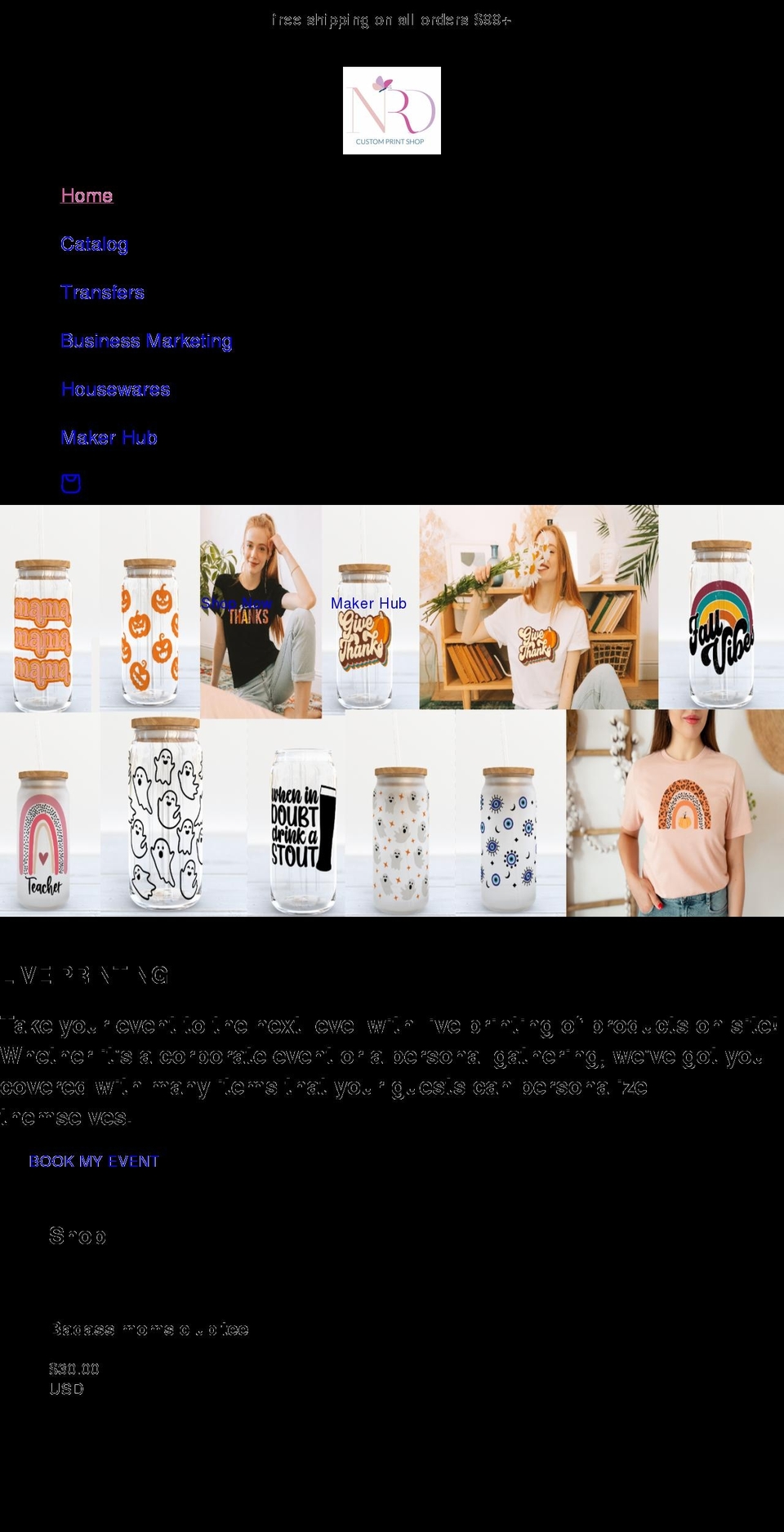 nreales.com shopify website screenshot