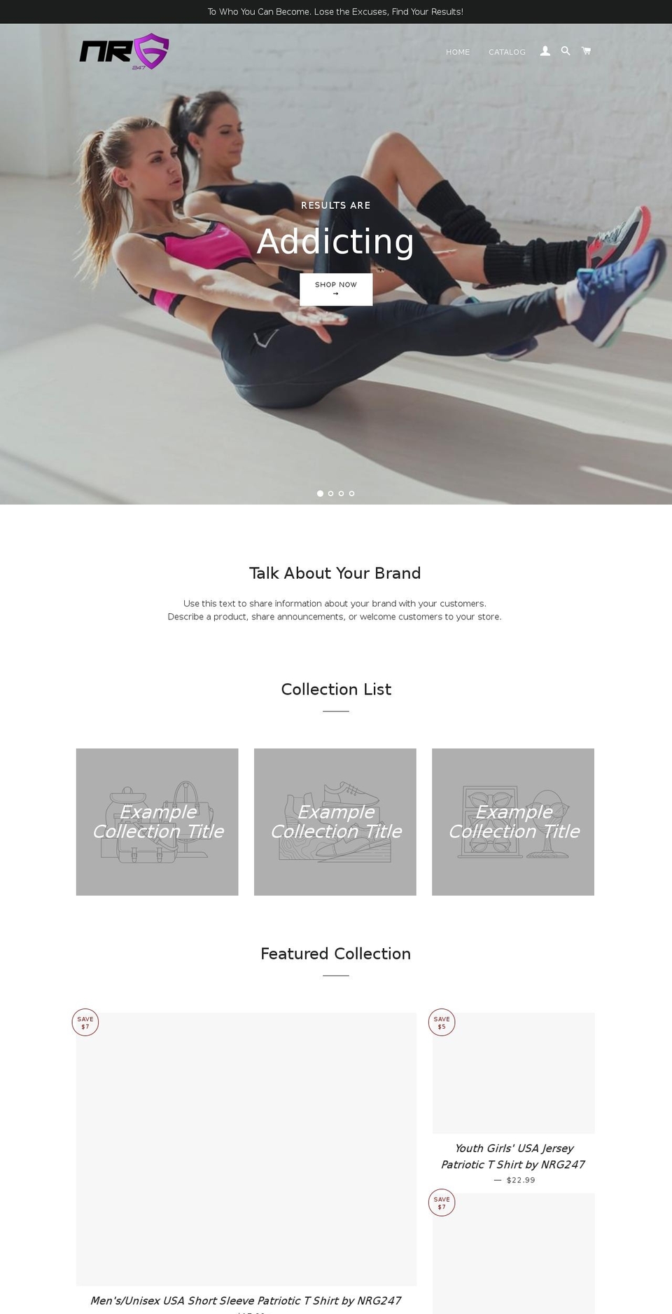 nrg24-7.com — Shopify storefront screenshot