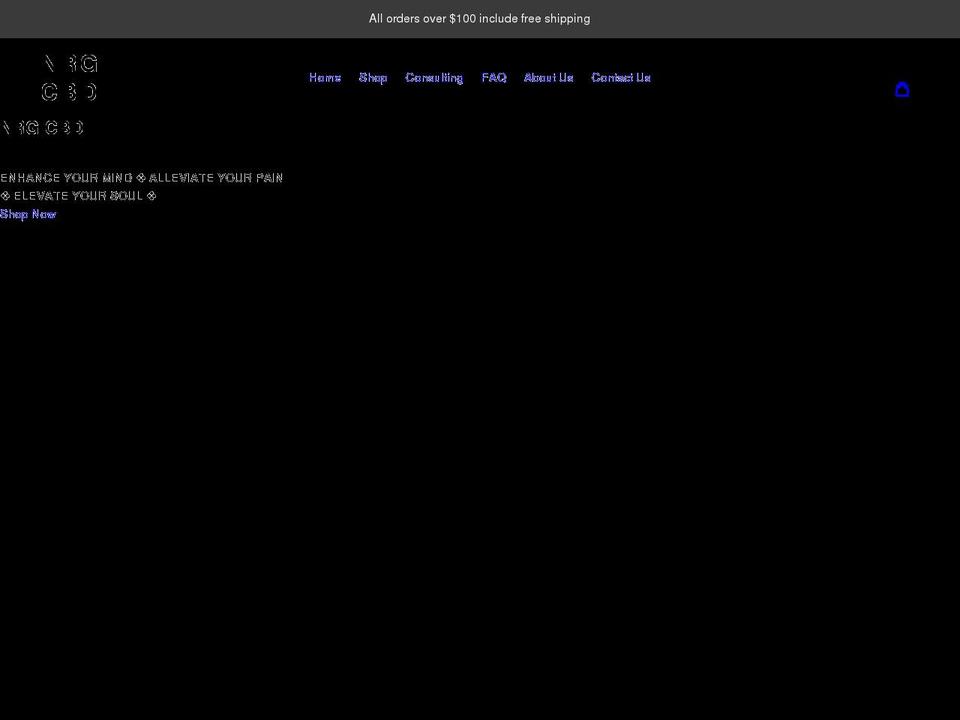 nrgcbd.store shopify website screenshot