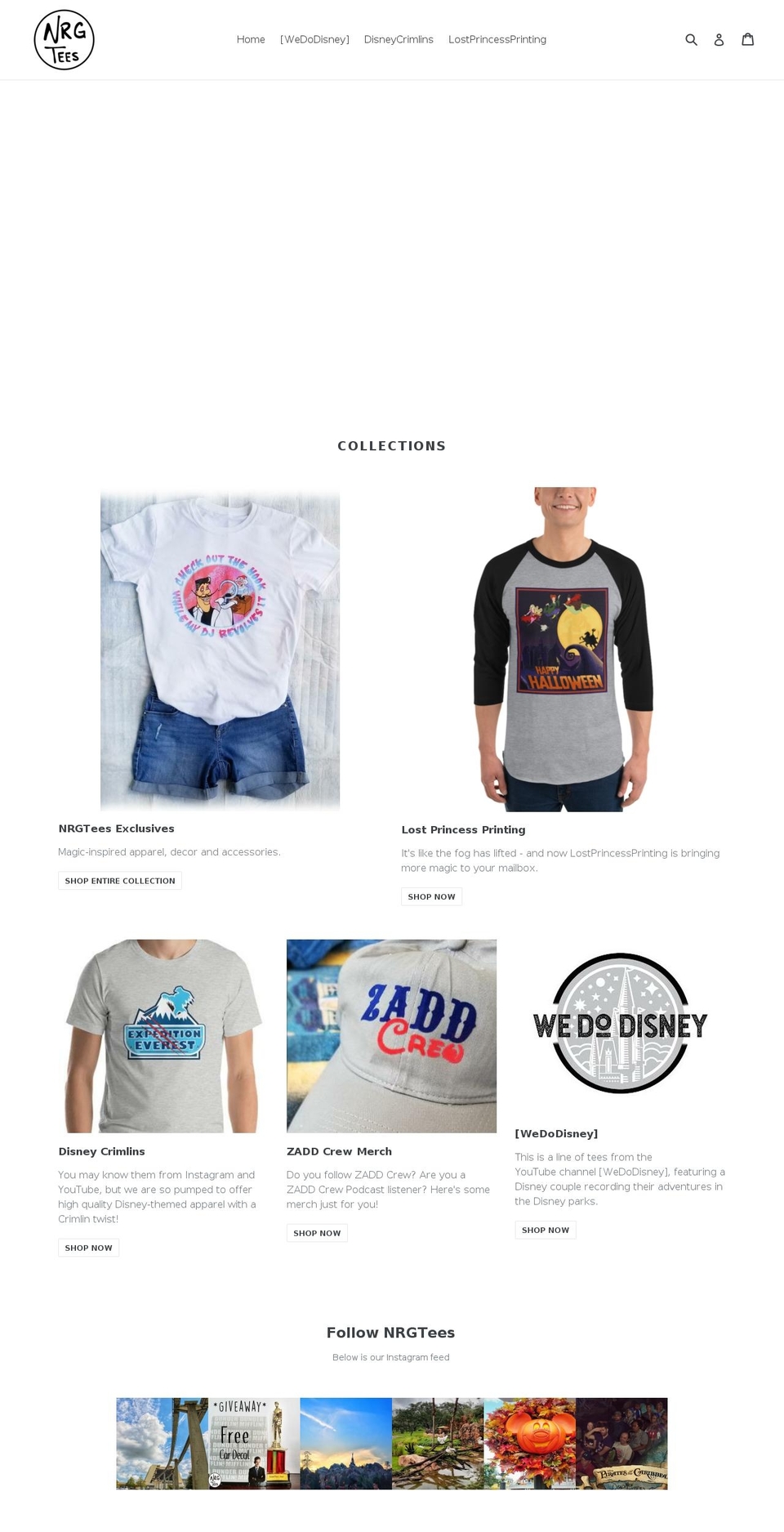 nrgtees.com — Shopify storefront screenshot