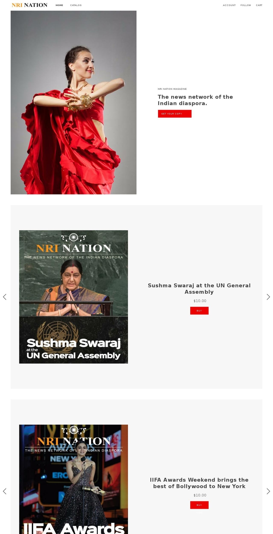 nrination.net shopify website screenshot