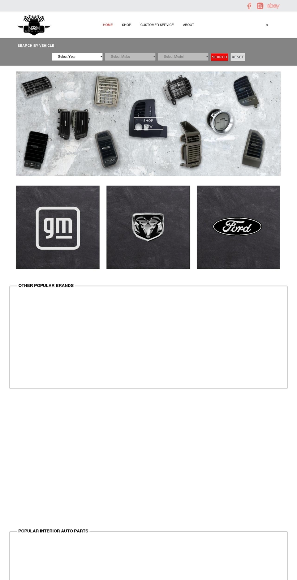 nrmauto.com shopify website screenshot