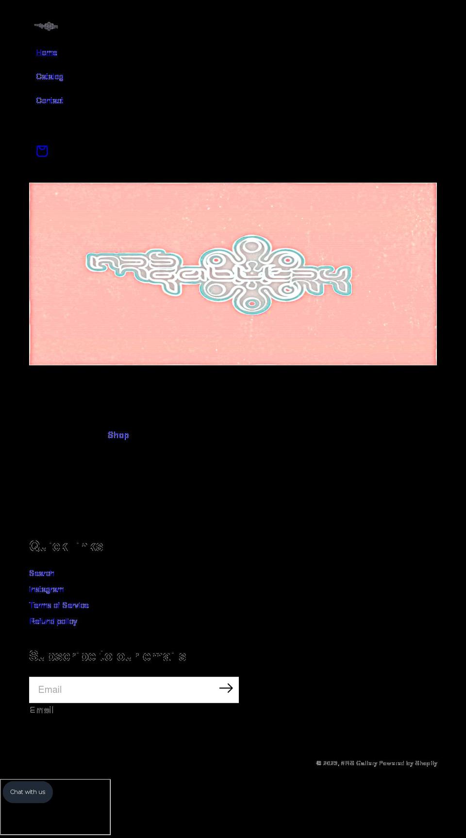 nrsgallery.com shopify website screenshot