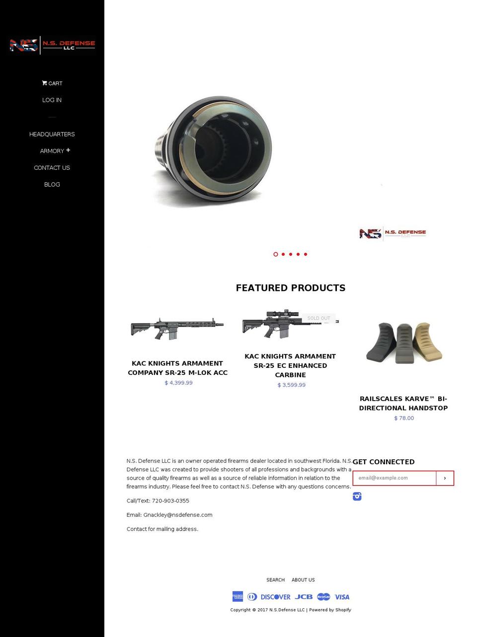 nsdefensesales.com shopify website screenshot