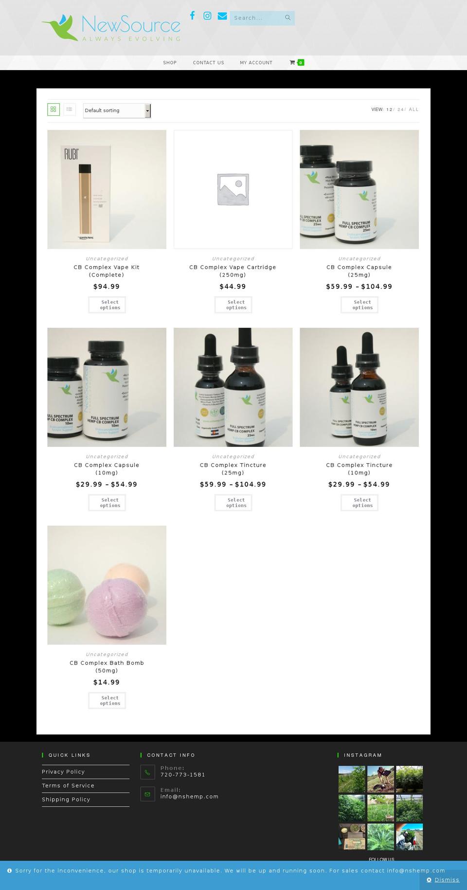 nshemp.com — Shopify storefront screenshot