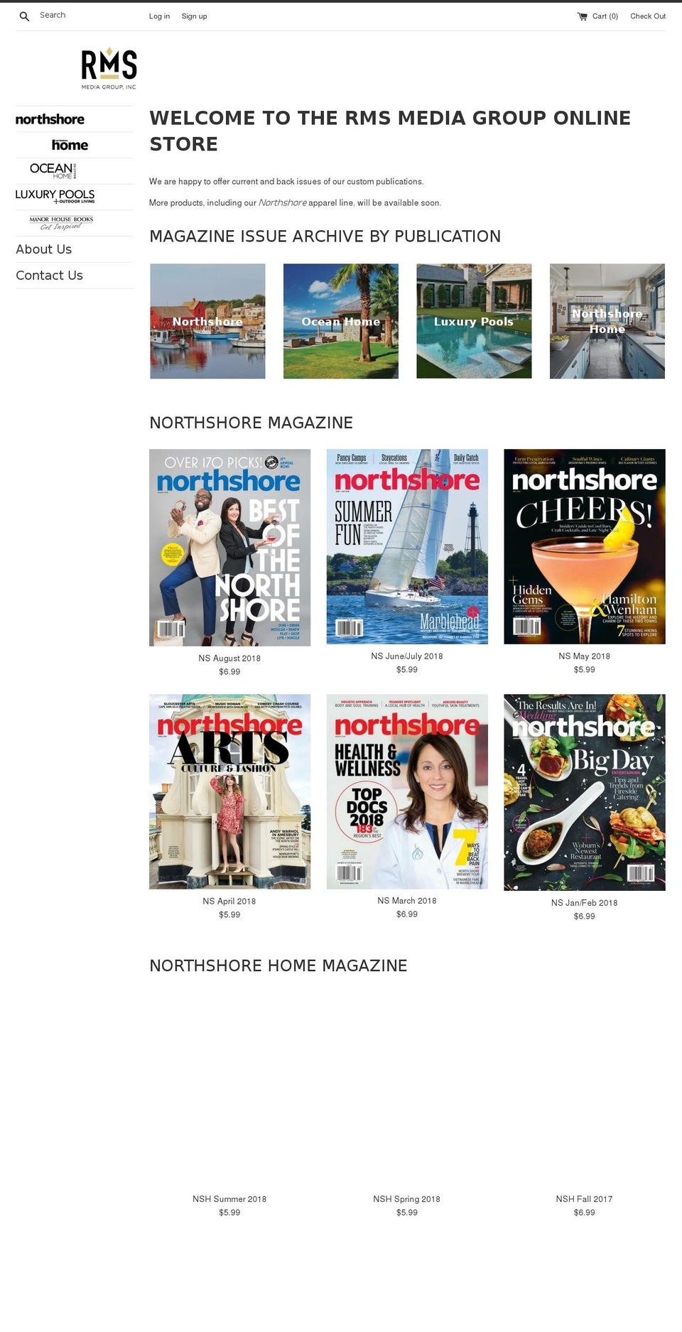 nshoremag.store shopify website screenshot