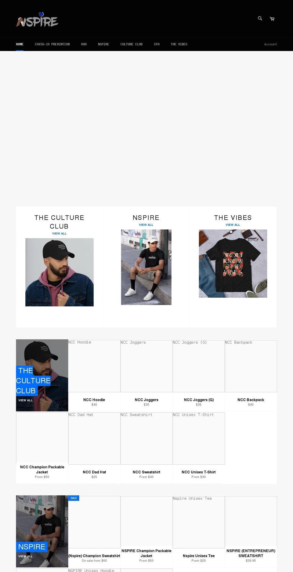 nspireapp.shop shopify website screenshot