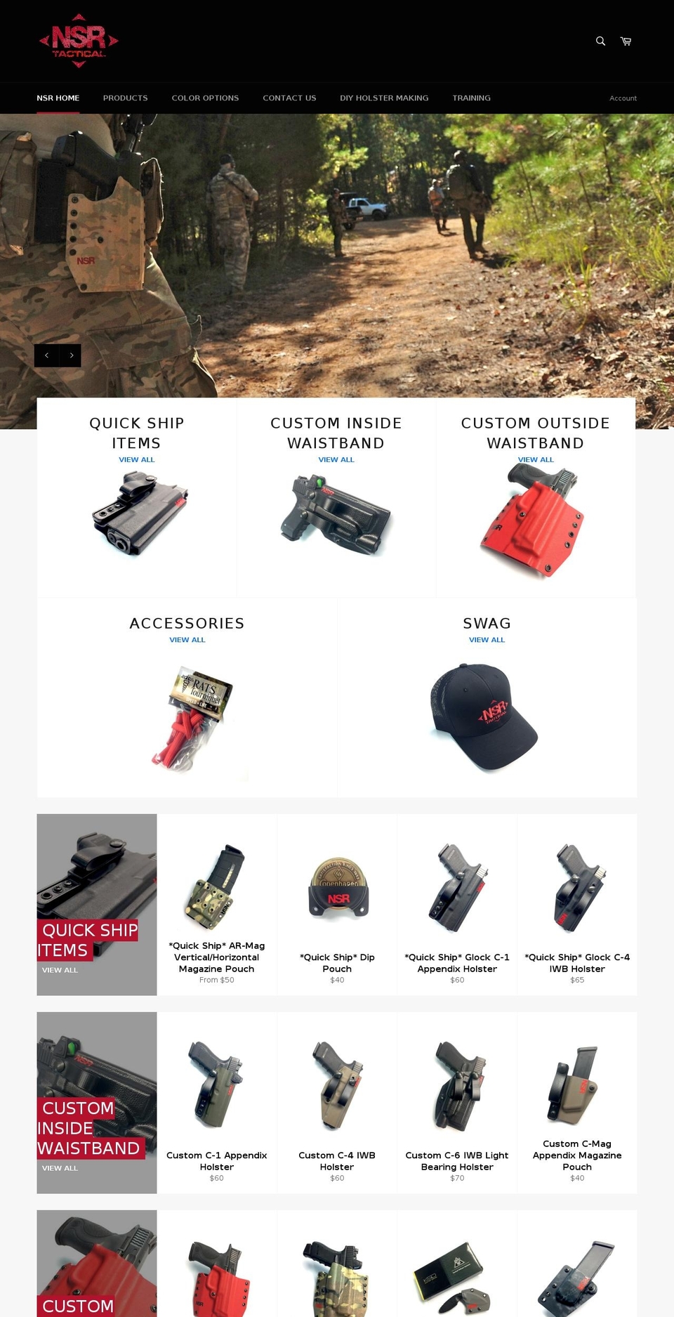 nsrtactical.com shopify website screenshot