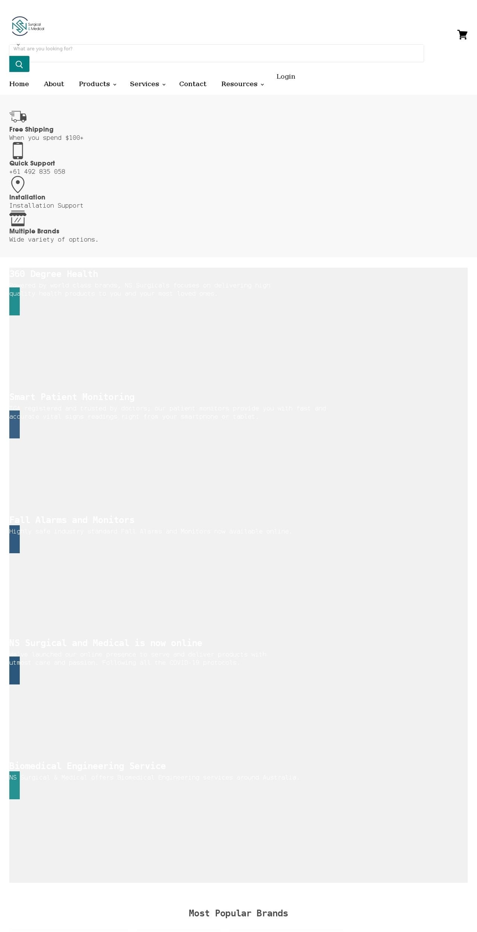 nssurgmed.com.au shopify website screenshot