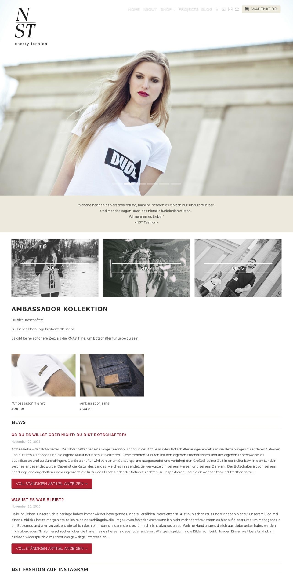 nst-fashion.net shopify website screenshot