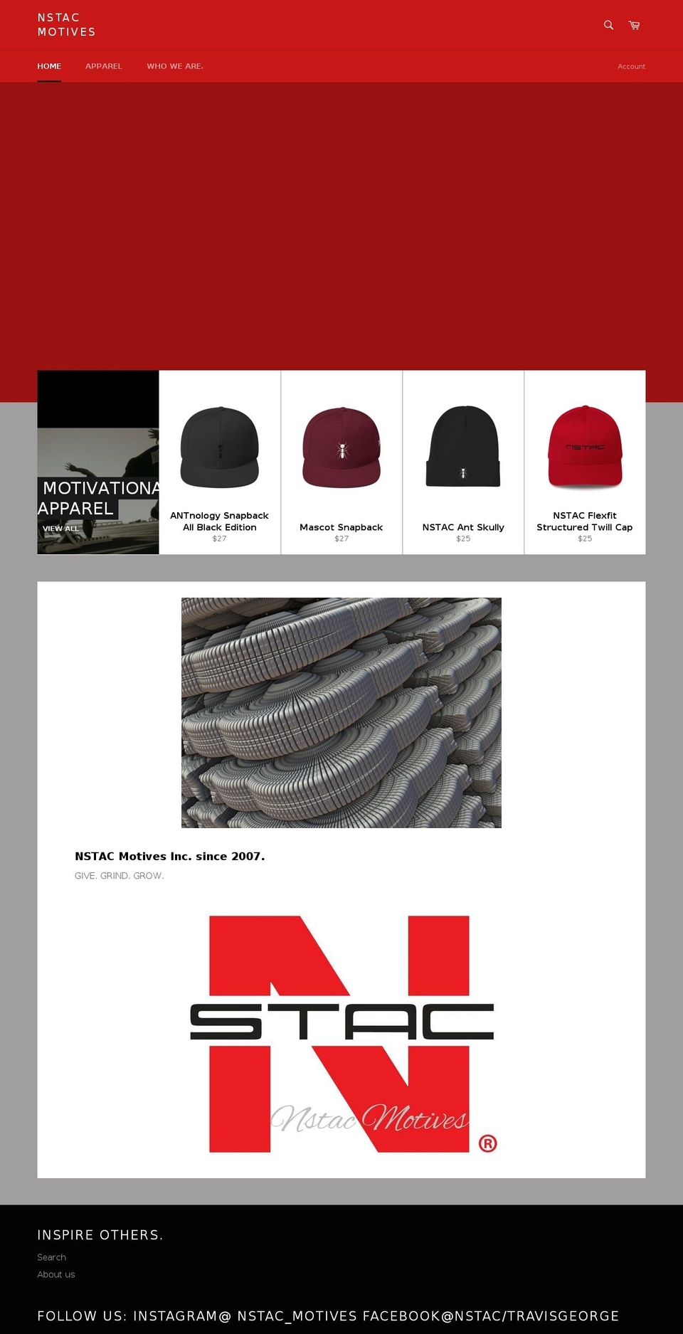 nstacmotives.com — Shopify storefront screenshot