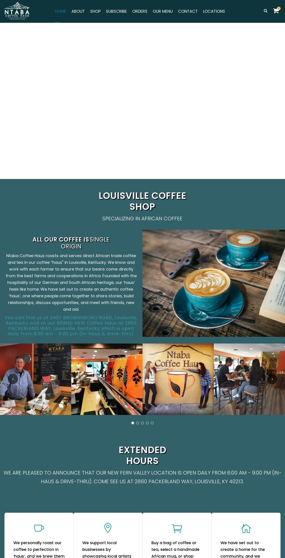 ntabaafricancoffee.com — Shopify storefront screenshot