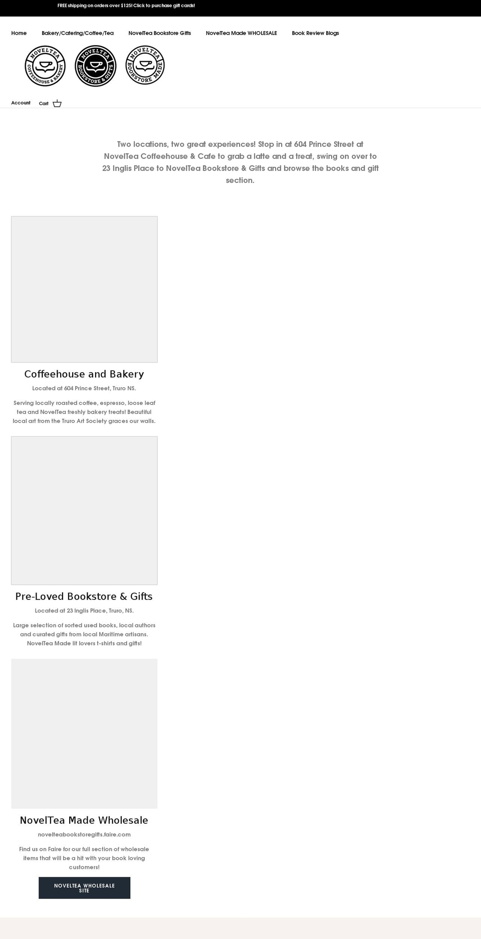 ntbookstorecafe.ca shopify website screenshot