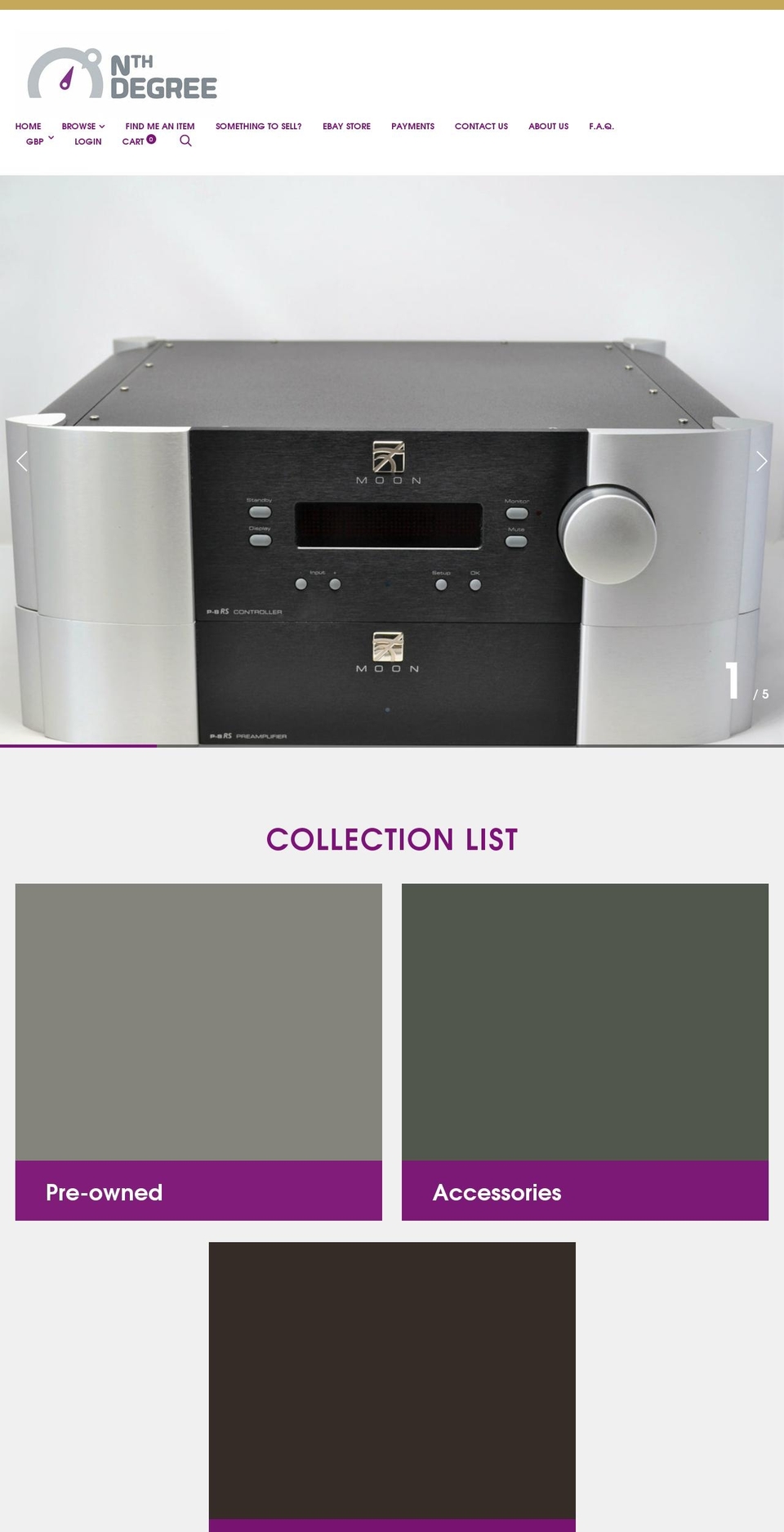 nth-degree-audio.co.uk shopify website screenshot