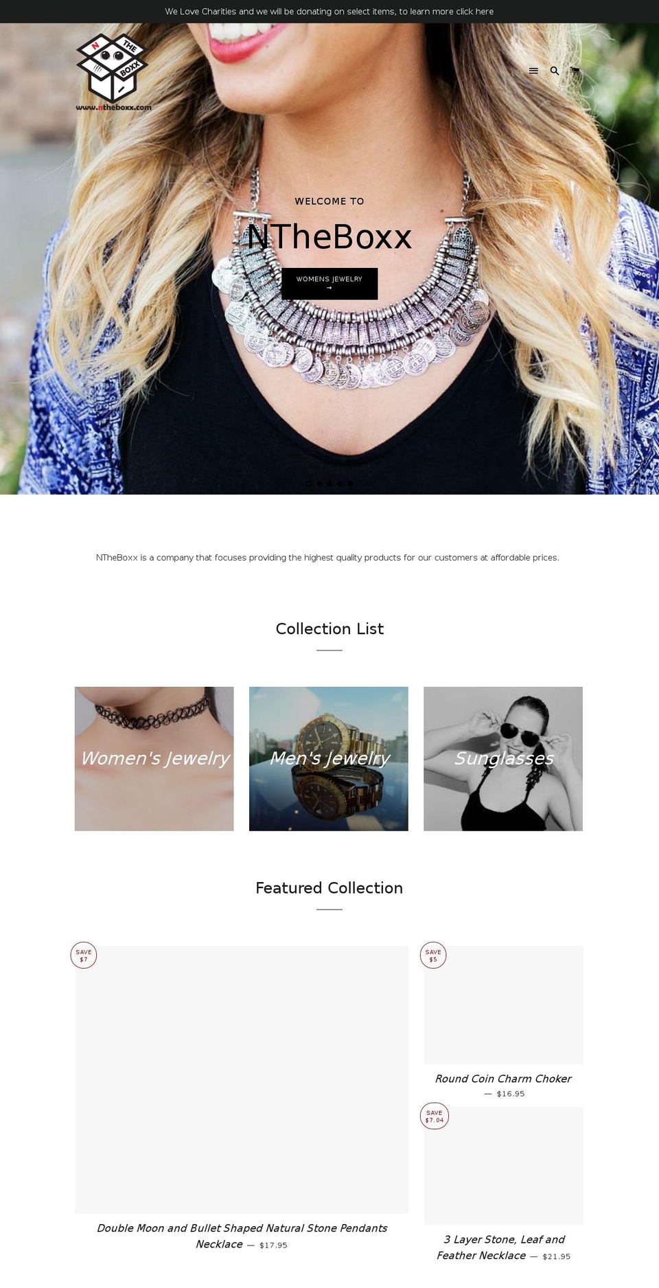 ntheboxx.com — Shopify storefront screenshot