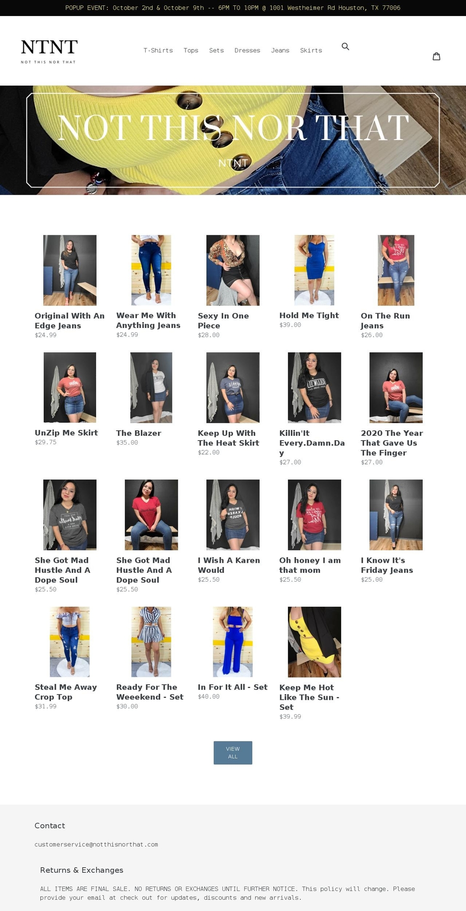 nthisnthat.com shopify website screenshot