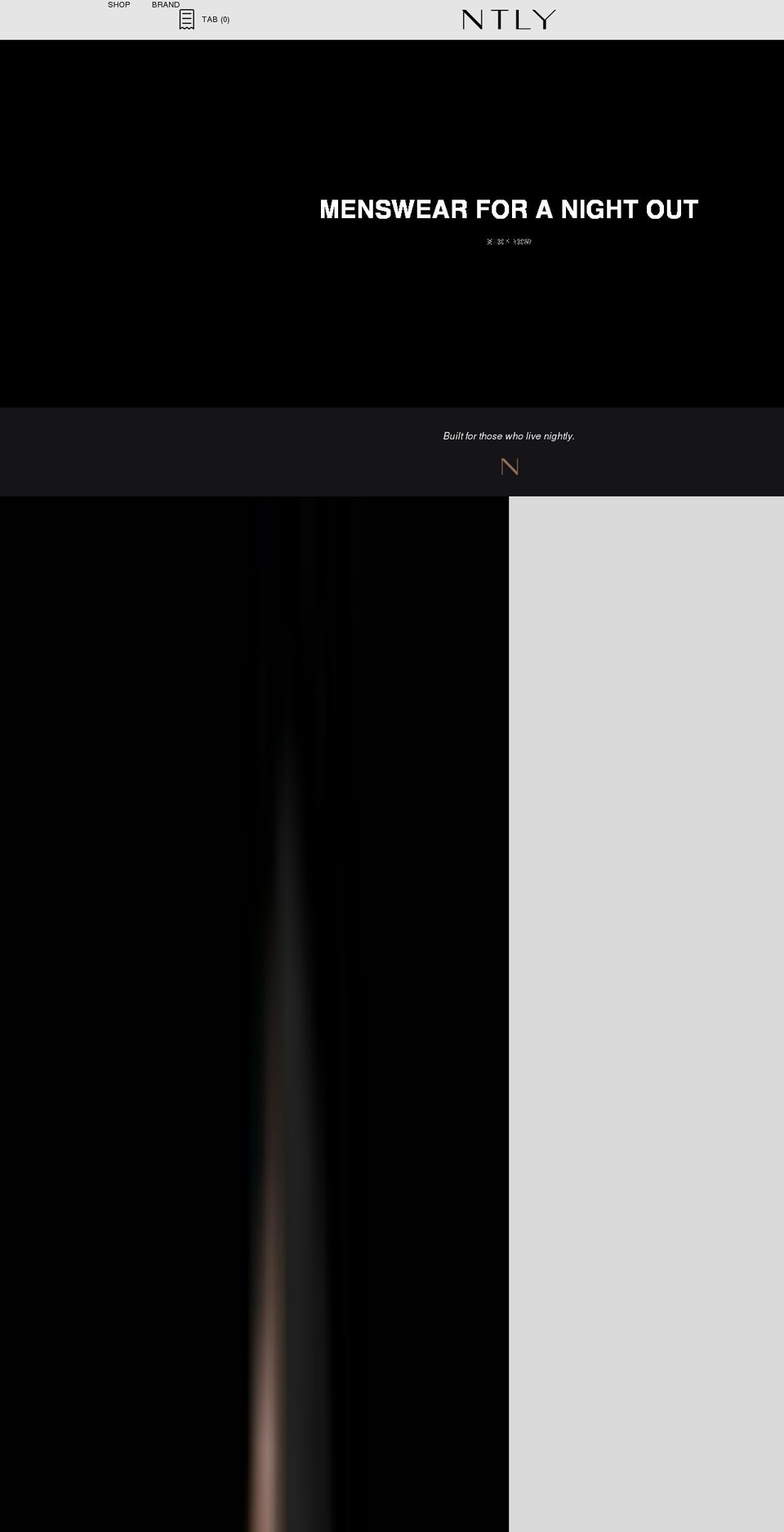 ntlyclothing.com shopify website screenshot