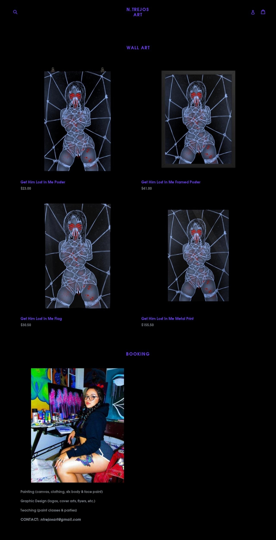 ntrejosart.com — Shopify storefront screenshot