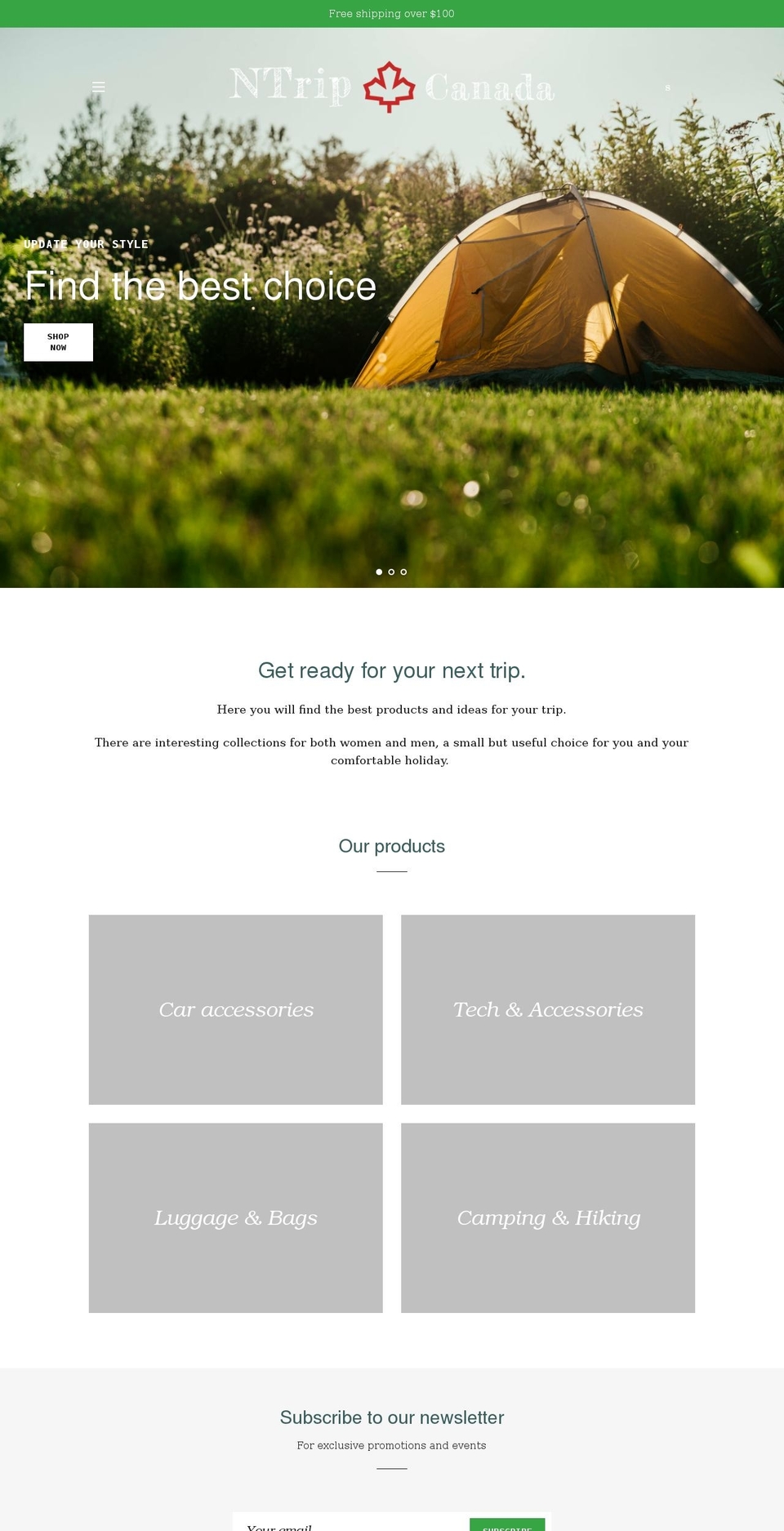 ntripcanada.com shopify website screenshot