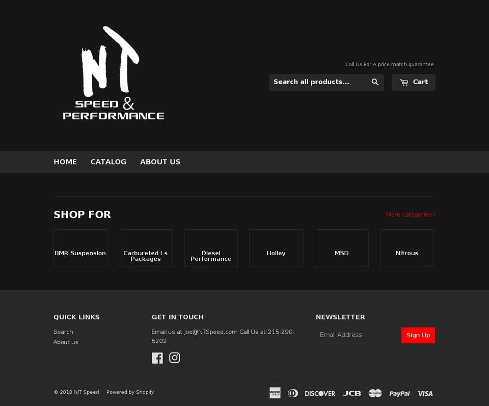 ntspeed.com — Shopify storefront screenshot