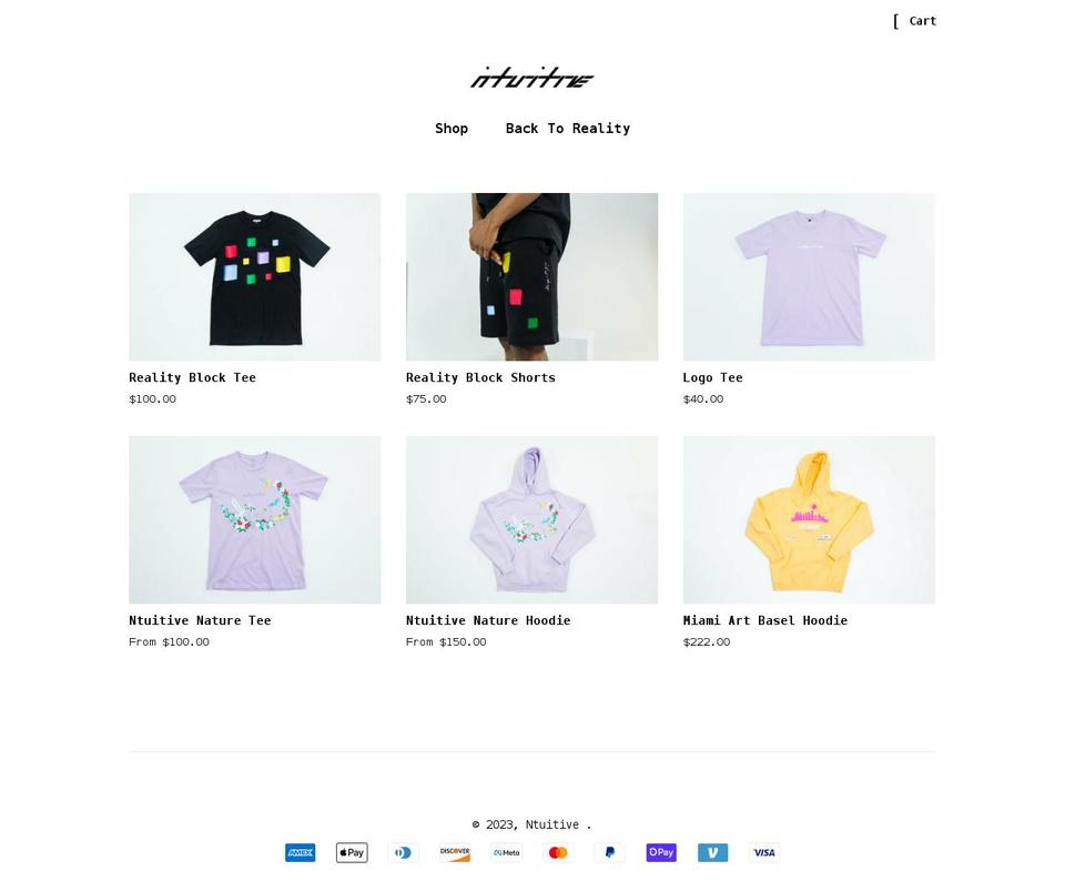 ntuitive.shop shopify website screenshot