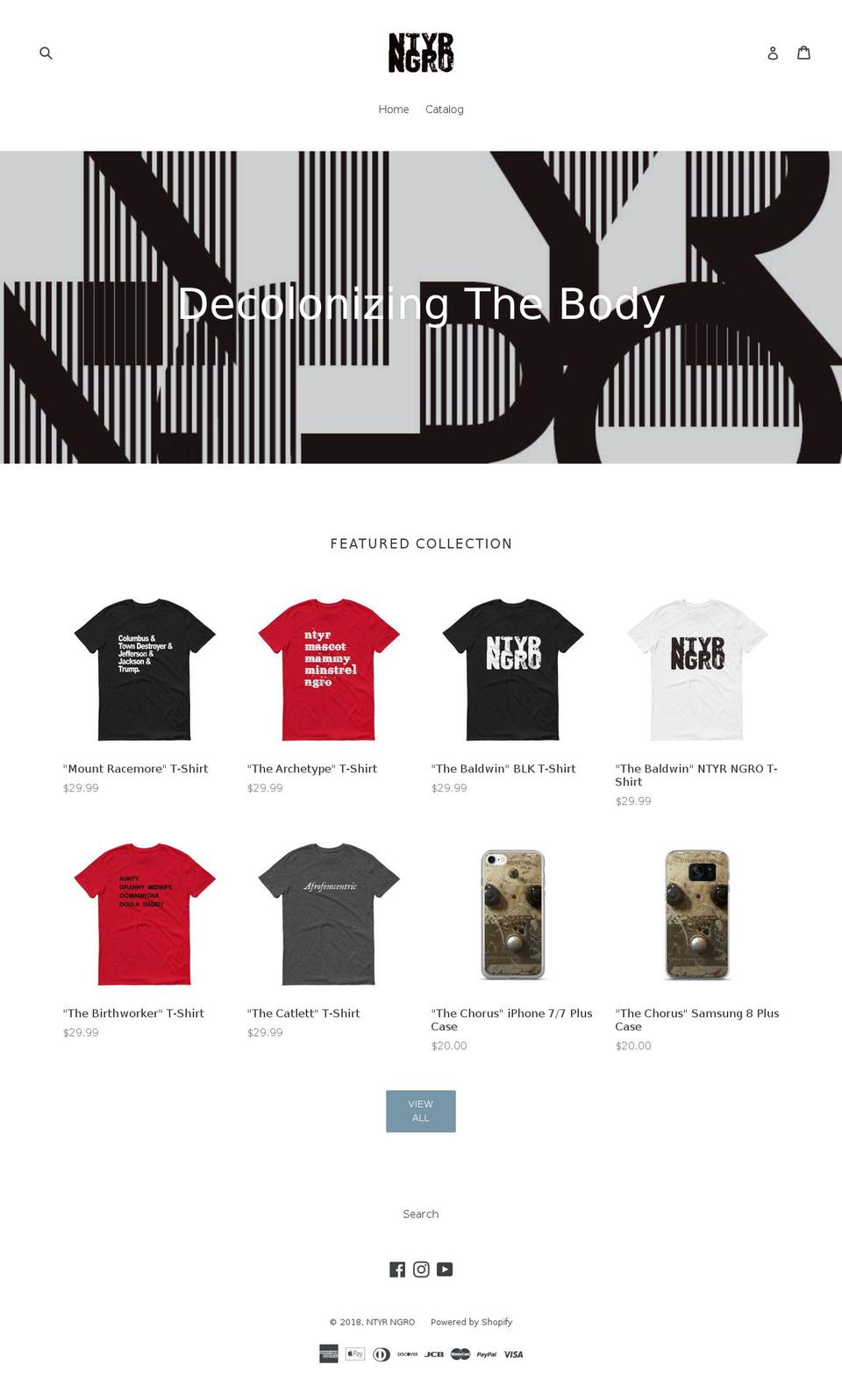 ntyr-ngro.com shopify website screenshot
